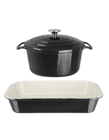 Ensemble cocotte 4 L + plat à rôtir 5 L Vogue Cook Like A Pro