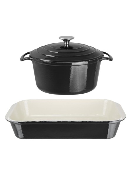 Ensemble cocotte 4 L + plat à rôtir 5 L Vogue Cook Like A Pro