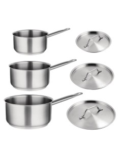 Ensemble 3 casseroles inox Vogue Cook Like A Pro