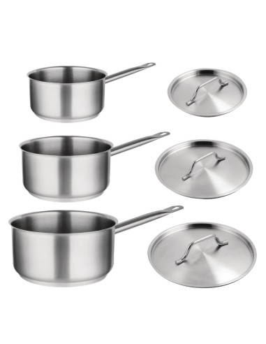 Ensemble 3 casseroles inox Vogue Cook Like A Pro