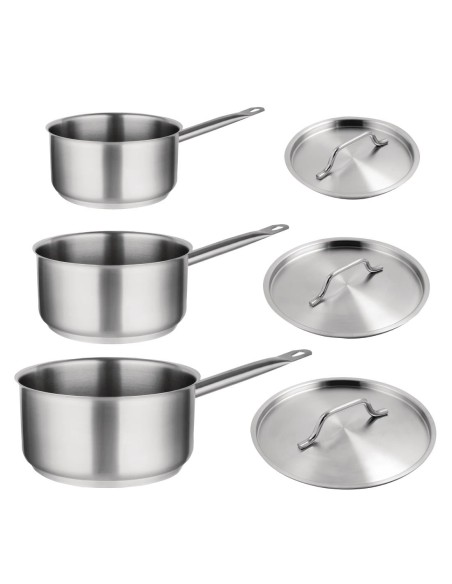 Ensemble 3 casseroles inox Vogue Cook Like A Pro
