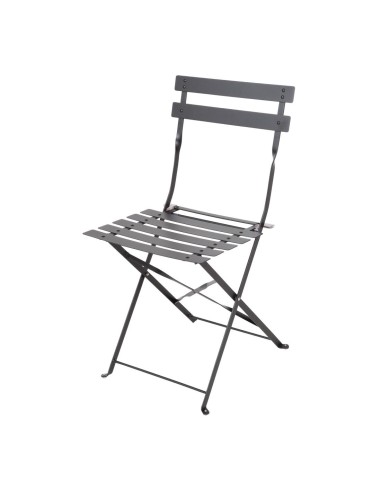 Ensemble table et 2 chaises pliantes Bolero noir - extérieur