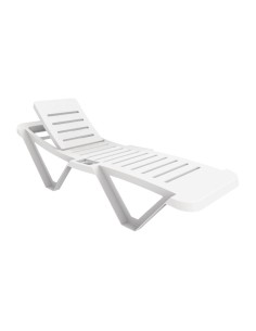 Bains de soleil blanc Resol - lot de 4, empilables