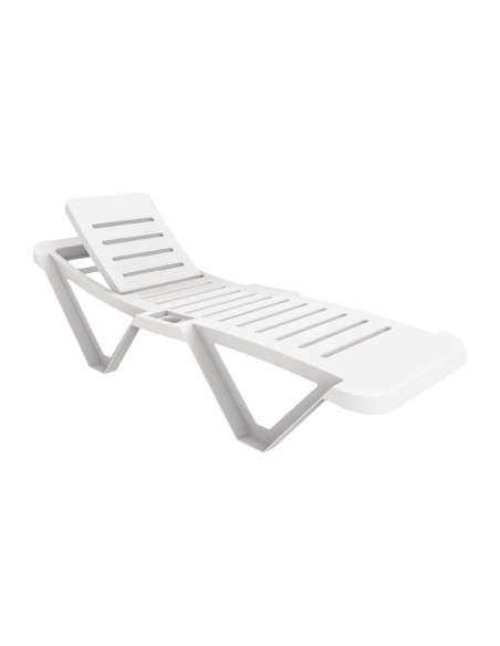 Bains de soleil blanc Resol - lot de 4, empilables
