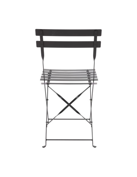 Ensemble table et 2 chaises pliantes Bolero noir - extérieur