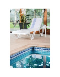 Bains de soleil blanc Resol - lot de 4, empilables 2