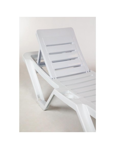 Bains de soleil blanc Resol - lot de 4, empilables