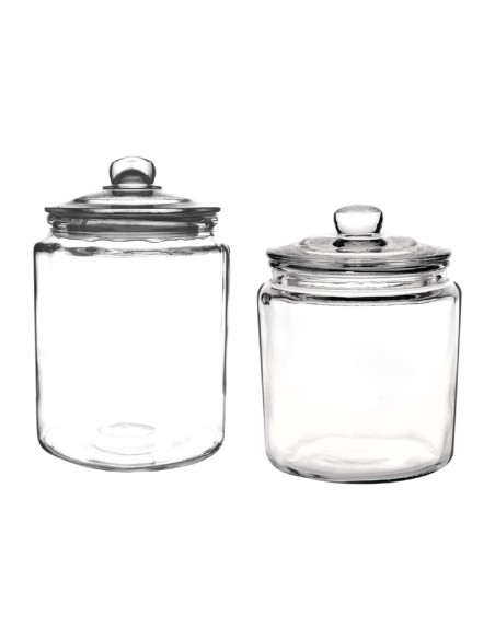 Ensemble de bocaux à biscuits en verre Olympia 6350ml & 3800ml