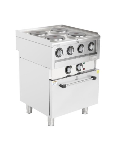 Fourneau électrique 4 feux Buffalo Série 600 - 3 kW convection