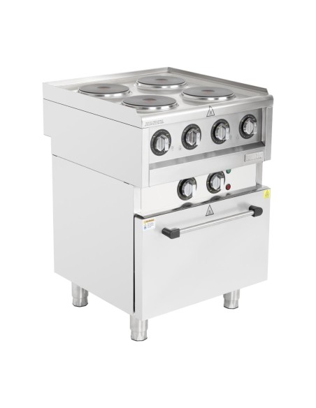 Fourneau électrique 4 feux Buffalo Série 600 - 3 kW convection