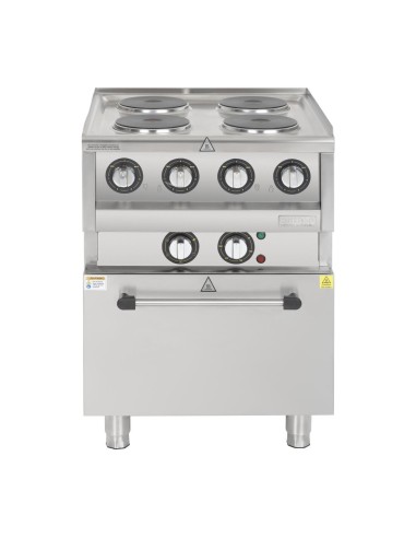 Fourneau électrique 4 feux Buffalo Série 600 - 3 kW convection