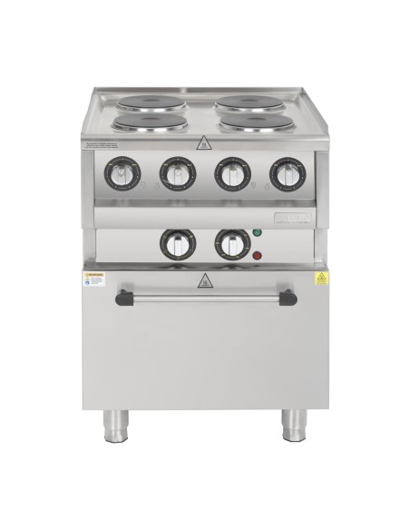 Fourneau électrique 4 feux Buffalo Série 600 - 3 kW convection