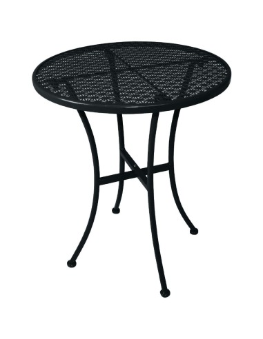 Table bistro ronde Bolero noire 600 mm - lot de 15