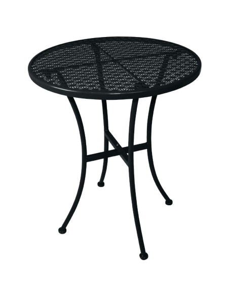 Table bistro ronde Bolero noire 600 mm - lot de 15