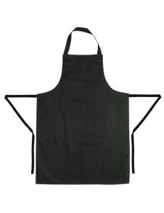 Tablier bavette noir en polycoton - lot de 5 Whites 2
