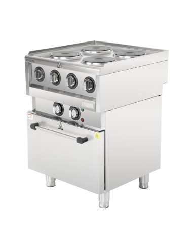 Fourneau électrique 4 feux Buffalo Série 600 - 3 kW convection