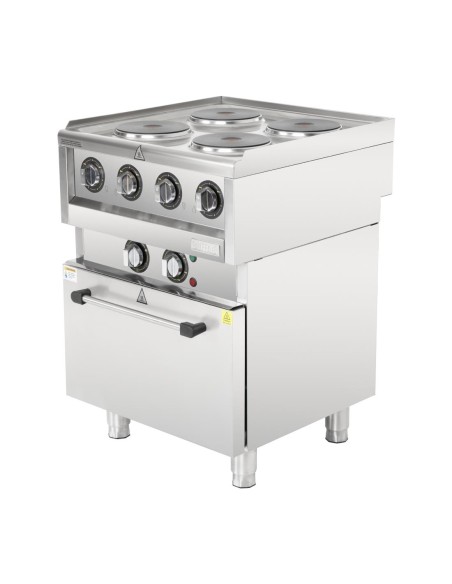 Fourneau électrique 4 feux Buffalo Série 600 - 3 kW convection