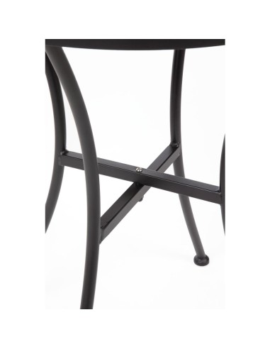 Table bistro ronde Bolero noire 600 mm - lot de 15