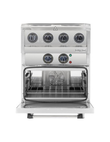 Fourneau électrique 4 feux Buffalo Série 600 - 3 kW convection
