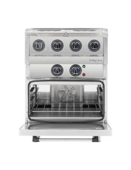 Fourneau électrique 4 feux Buffalo Série 600 - 3 kW convection