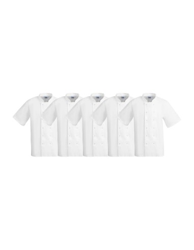 Vestes de cuisine Whites Boston M - lot de 5