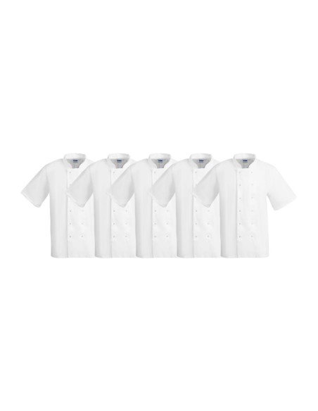 Vestes de cuisine Whites Boston M - lot de 5