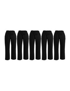 Pantalons cuisinier mixtes L - lot de 5 - Whites Chefs Clothing