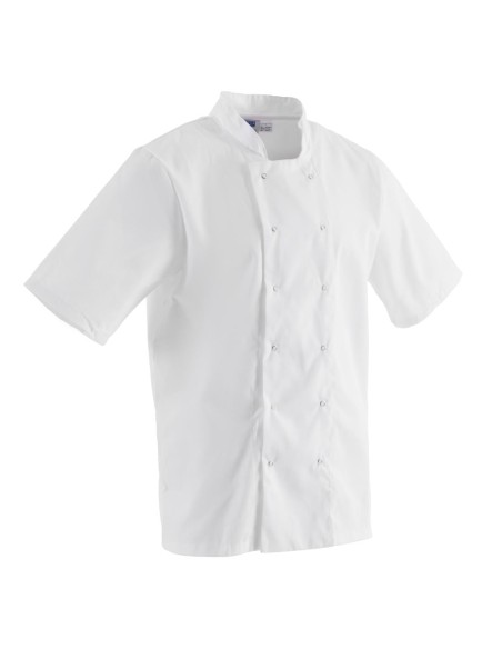 Vestes de cuisine manches courtes Whites Boston S - lot de 5