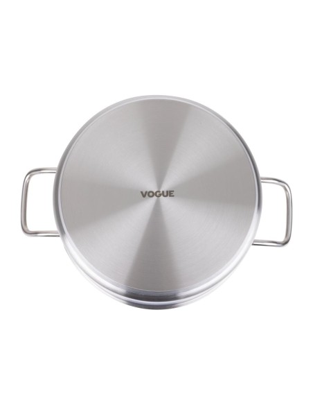 Faitout Vogue 7,5L - Acier inox 18/10, compatible induction