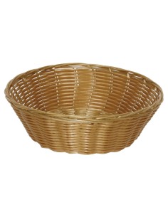 Corbeille ronde en osier poly Olympia - lot de 6