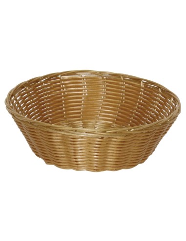 Corbeille ronde en osier poly Olympia - lot de 6