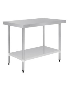 Table de préparation inox Vogue 1200x600 mm sans rebord