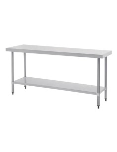 Table de préparation inox Vogue 1800x600 mm - Hauteur réglable