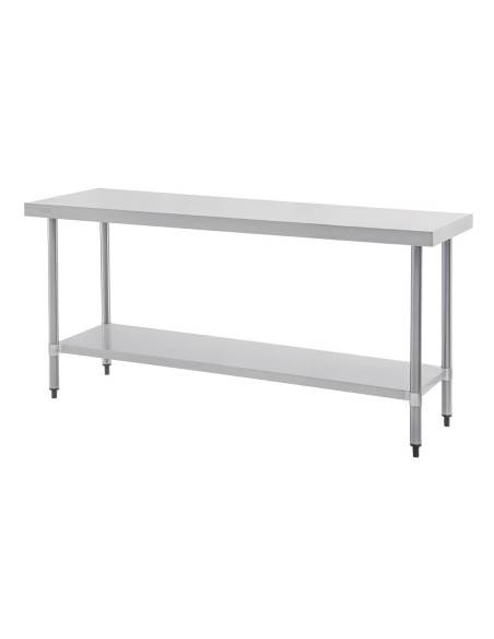 Table de préparation inox Vogue 1800x600 mm - Hauteur réglable