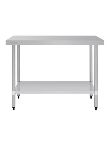 Table de préparation inox Vogue 1200x600 mm sans rebord