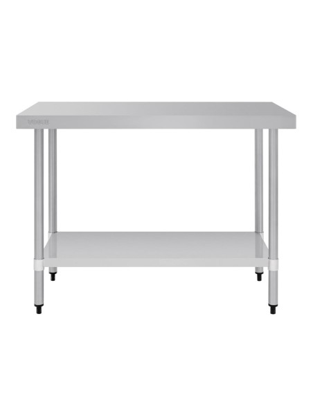 Table de préparation inox Vogue 1200x600 mm sans rebord