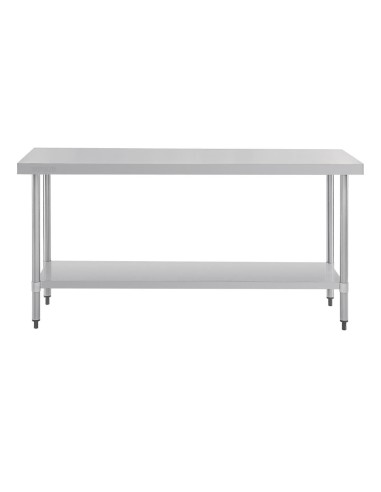 Table de préparation inox Vogue 1800x600 mm - Hauteur réglable