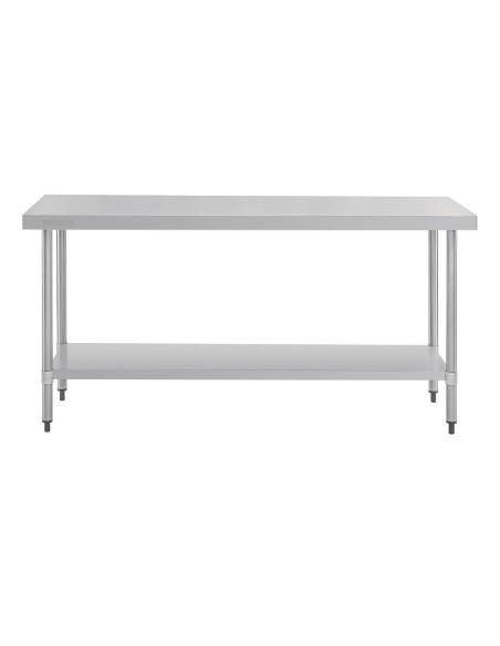 Table de préparation inox Vogue 1800x600 mm - Hauteur réglable