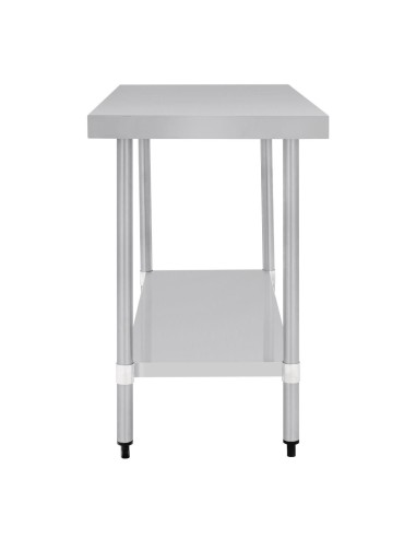 Table de préparation inox Vogue 1200x600 mm sans rebord