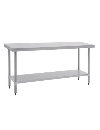 Table de préparation inox Vogue 1800x600 mm - Hauteur réglable