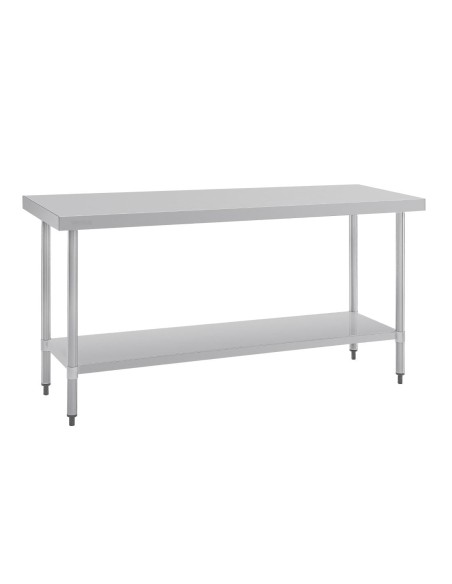 Table de préparation inox Vogue 1800x600 mm - Hauteur réglable