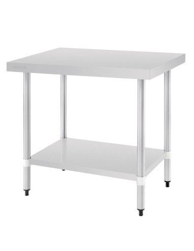 Table de préparation inox Vogue 900x600 mm - Sans rebord