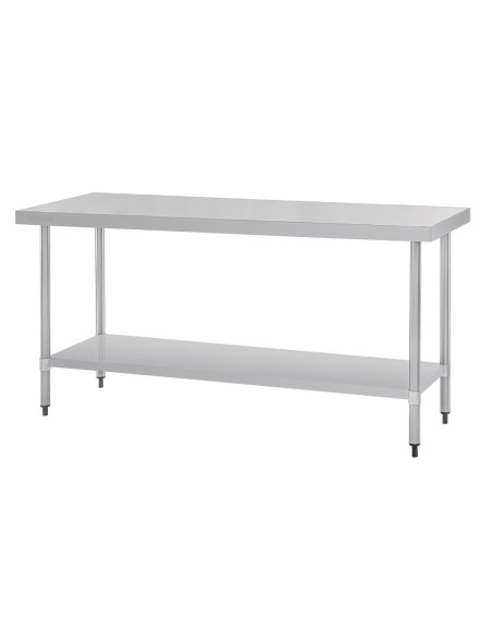 Table de préparation inox Vogue 1800x600 mm - Hauteur réglable