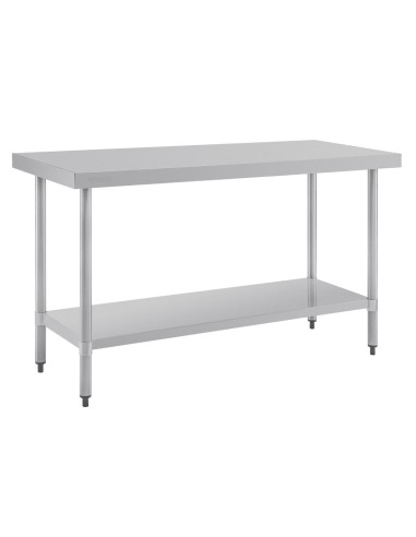 Table de préparation inox Vogue 1500x600 mm - Sans rebord