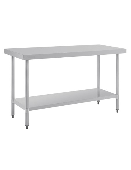 Table de préparation inox Vogue 1500x600 mm - Sans rebord