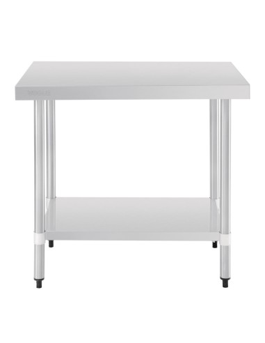 Table de préparation inox Vogue 900x600 mm - Sans rebord