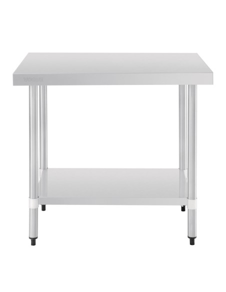 Table de préparation inox Vogue 900x600 mm - Sans rebord