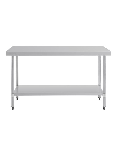 Table de préparation inox Vogue 1500x600 mm - Sans rebord