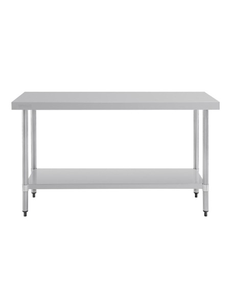 Table de préparation inox Vogue 1500x600 mm - Sans rebord