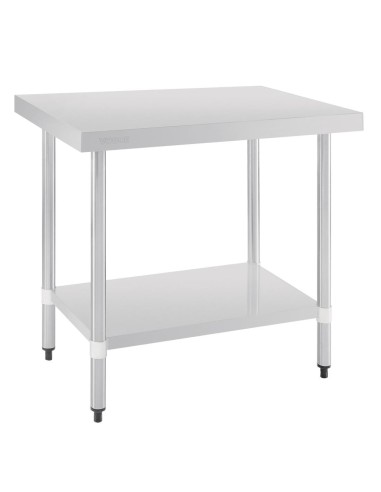 Table de préparation inox Vogue 900x600 mm - Sans rebord